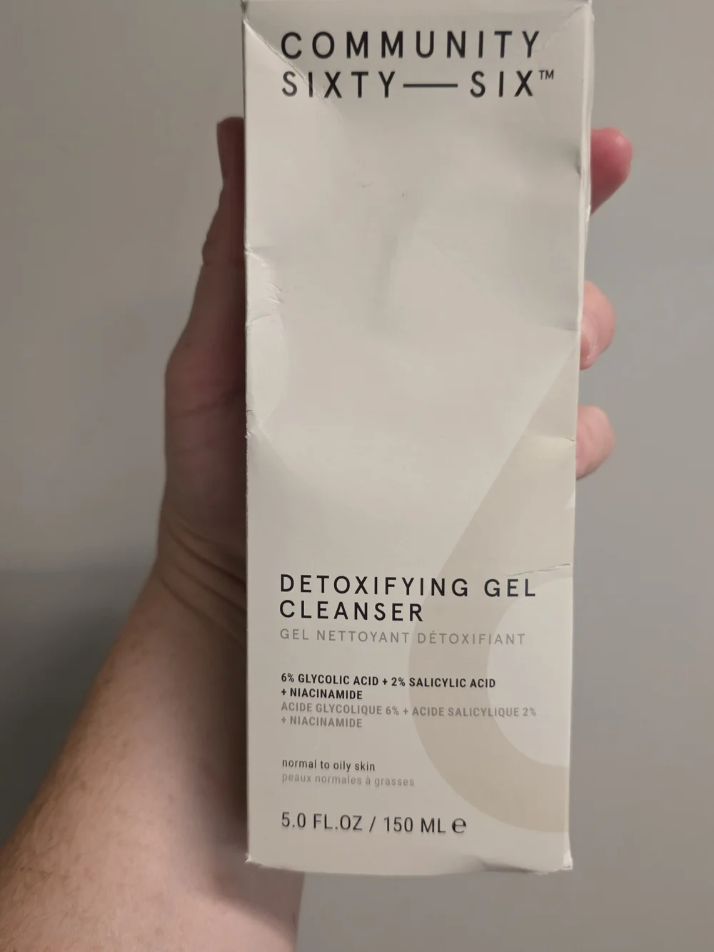 NIB Community Sixty-Six Detoxifying Gel Cleanser AHA BHA Niacinamide 5 oz